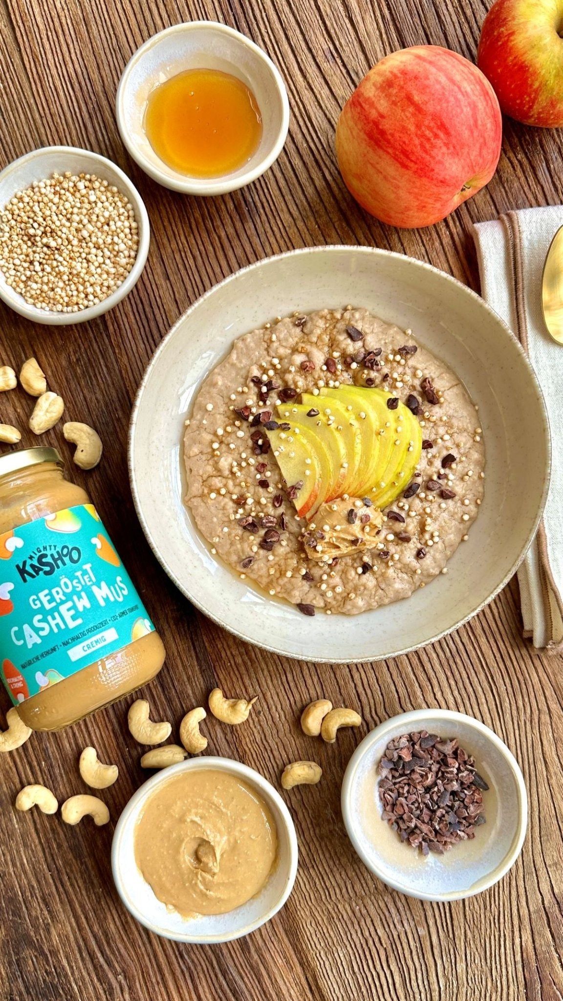 Apfel Cashew Porridge - Mighty Kashoo