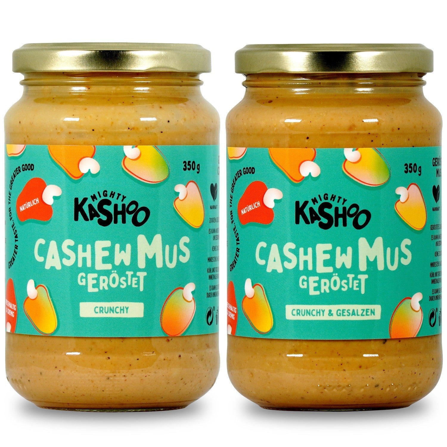Cashewmus Bundle "Crunchy", 2 x 350g - Mighty Kashoo