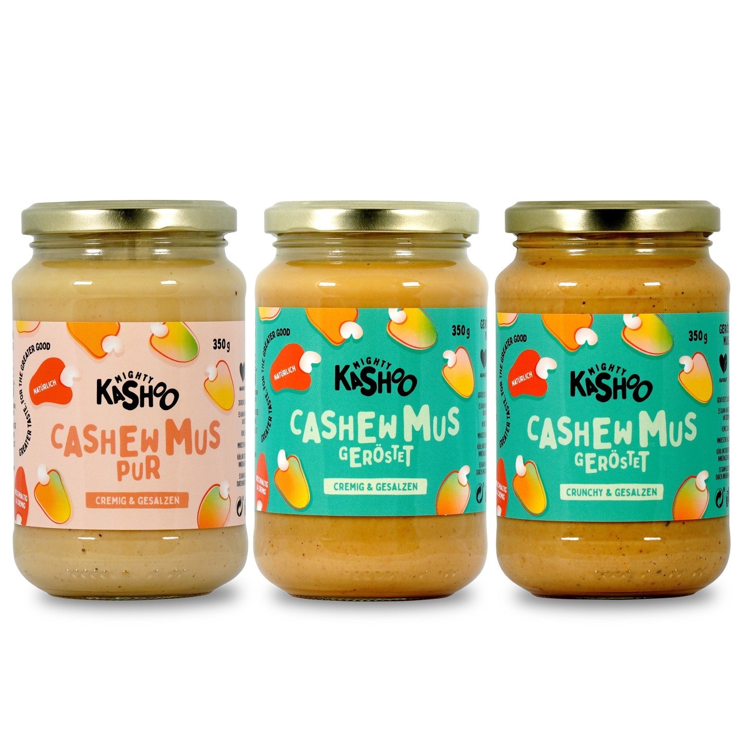 Cashewmus Bundle "Gesalzen", 3 x 350g - Mighty Kashoo