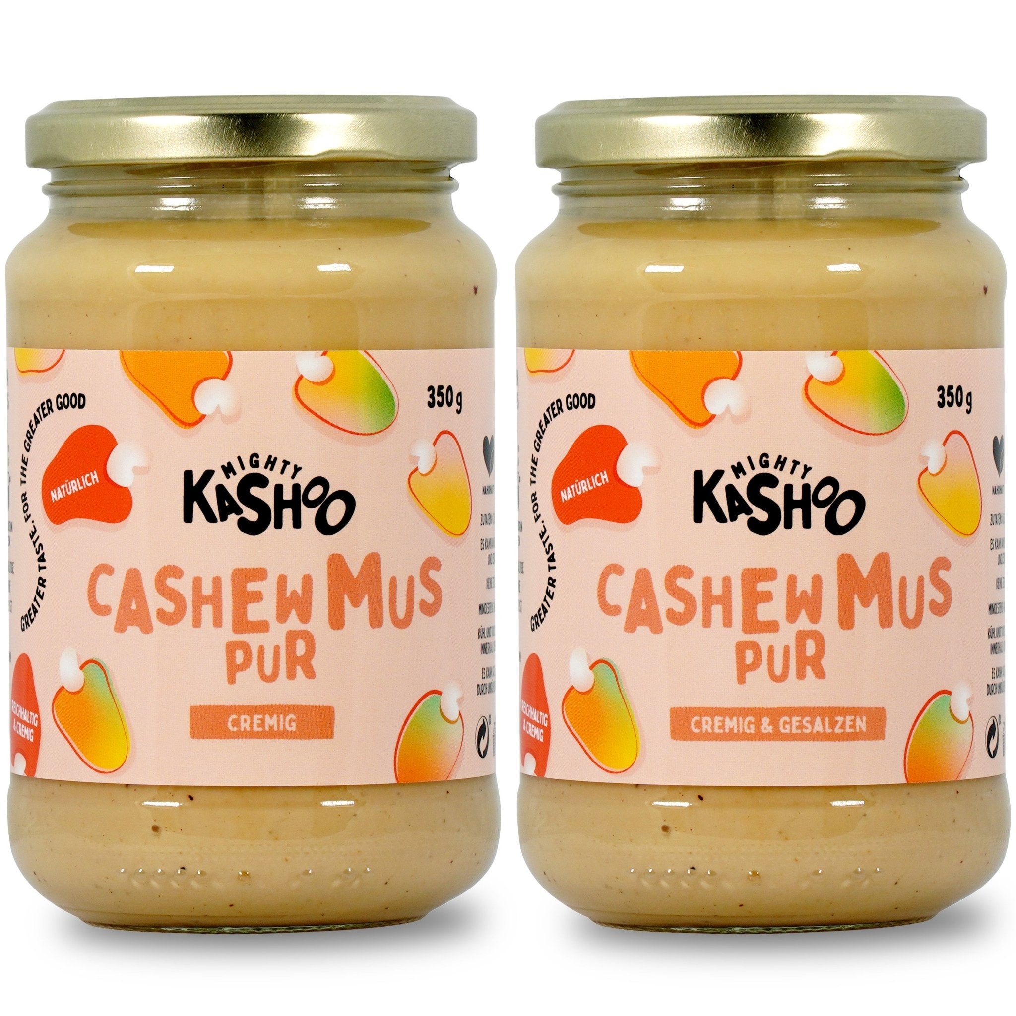 Cashewmus Bundle Pur, 2 x 350g - Mighty Kashoo