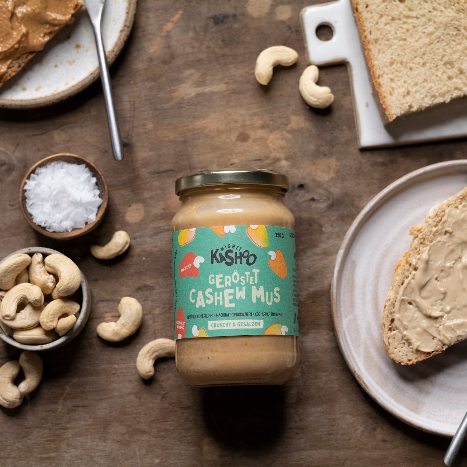 Cashewmus Geröstet crunchy & gesalzen 350g - Mighty Kashoo