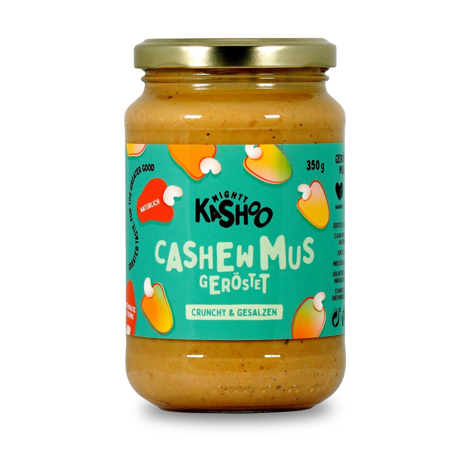 Cashewmus Geröstet crunchy & gesalzen 350g - Mighty Kashoo