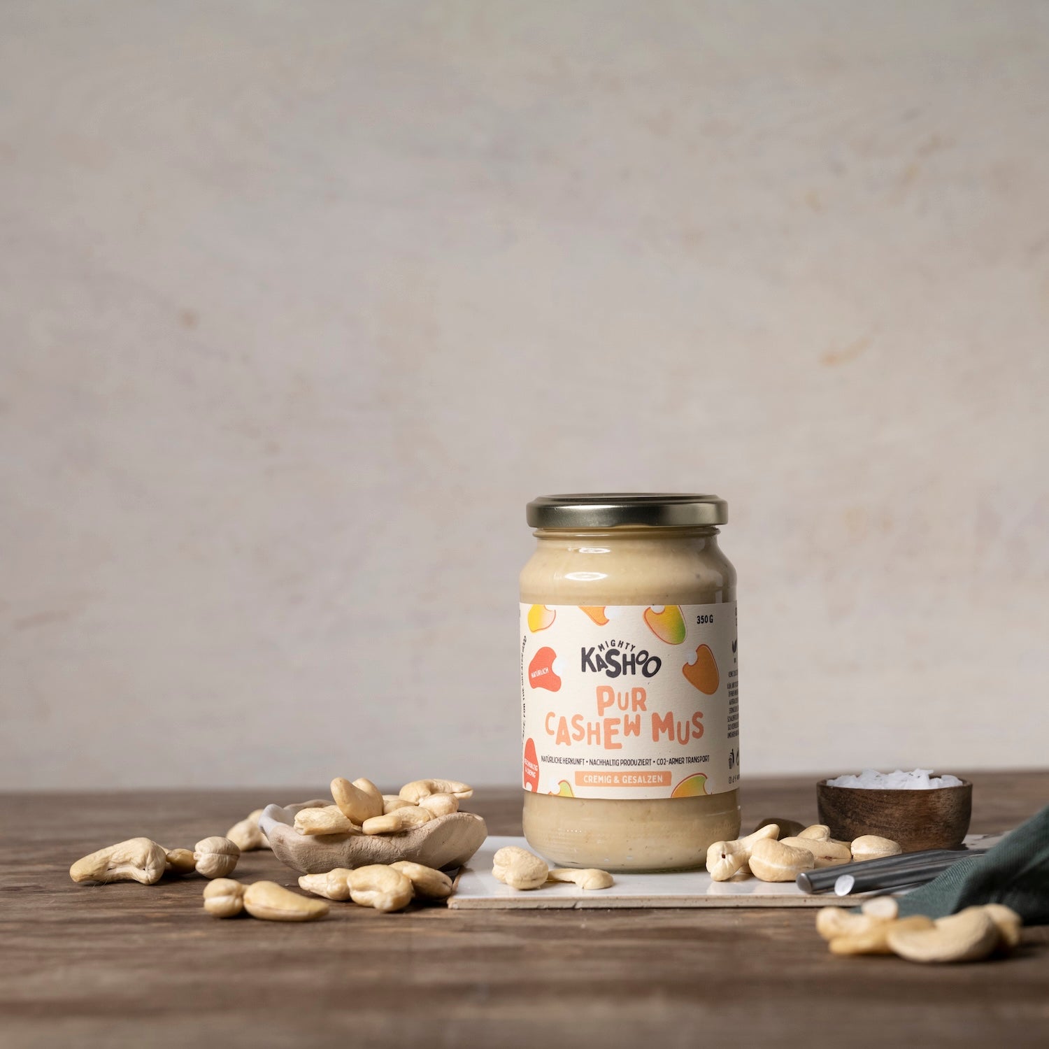 Cashewmus Pur cremig & salzig 350g - Mighty Kashoo