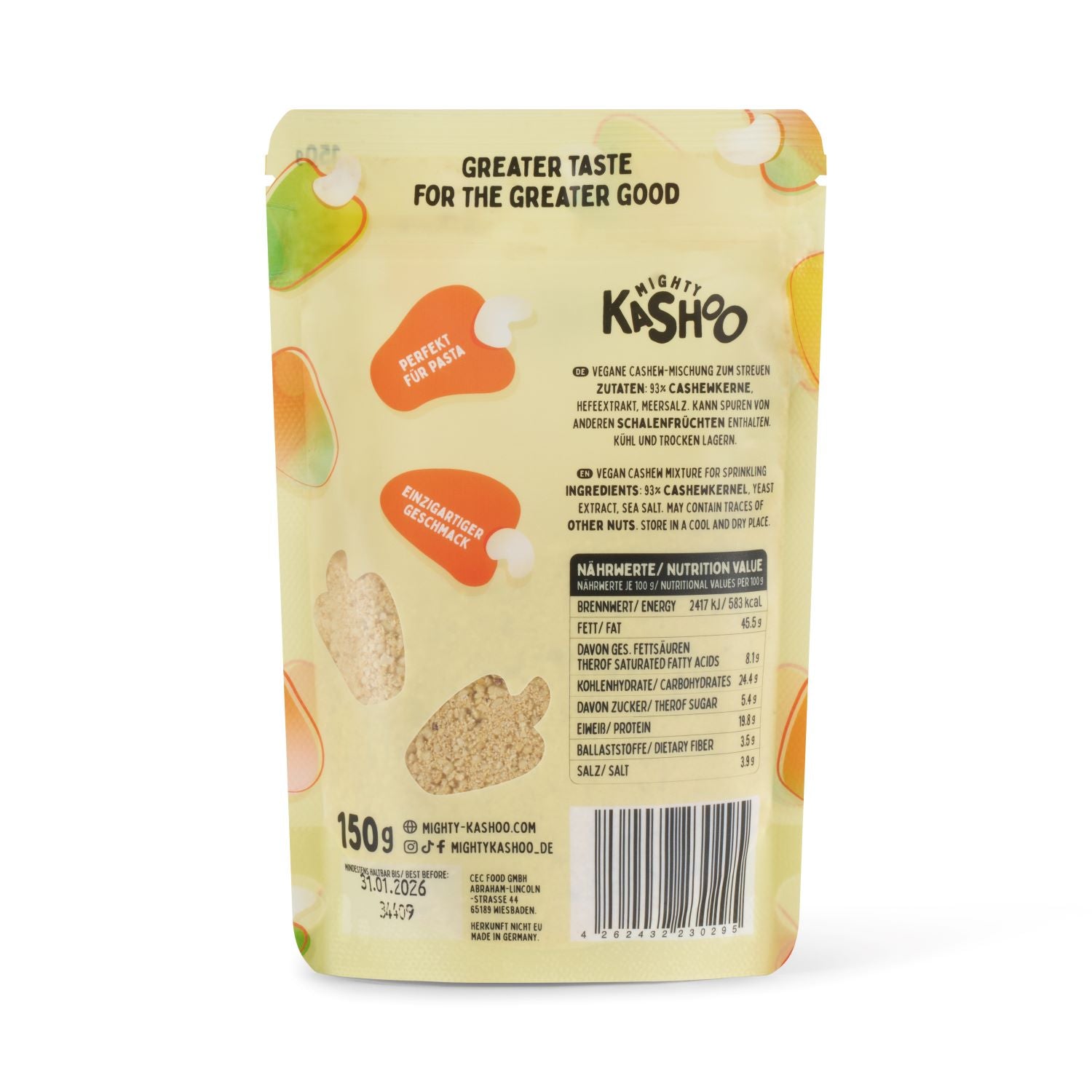 Mighty Kashoo Cashew Topping 150 g - Mighty Kashoo